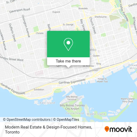 Modern Real Estate & Design-Focused Homes map