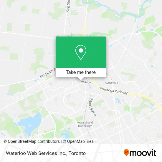Waterloo Web Services Inc. map