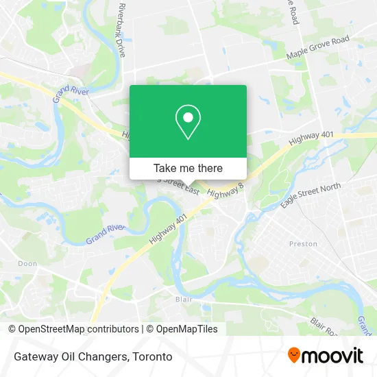 Gateway Oil Changers map
