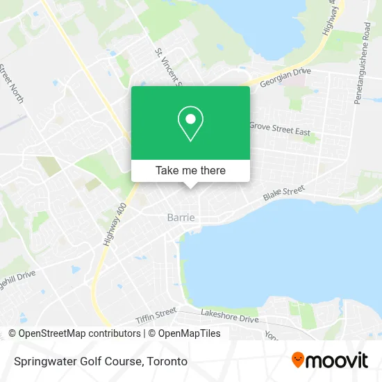 Springwater Golf Course map