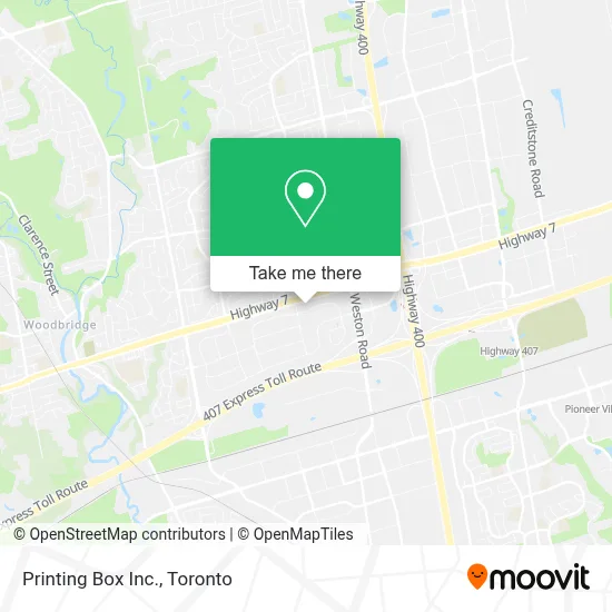 Printing Box Inc. map