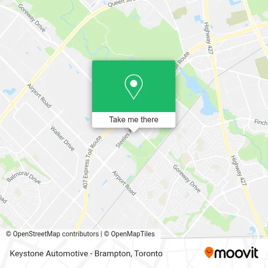 Keystone Automotive - Brampton map