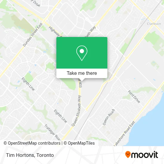 Tim Hortons map