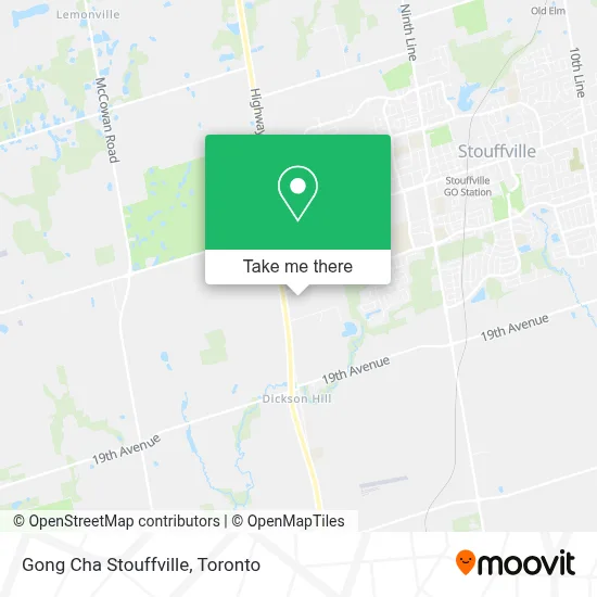 Gong Cha Stouffville map