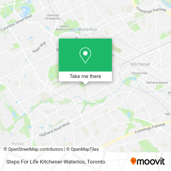 Steps For Life Kitchener-Waterloo map