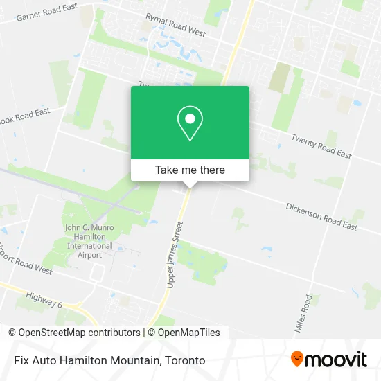 Fix Auto Hamilton Mountain map