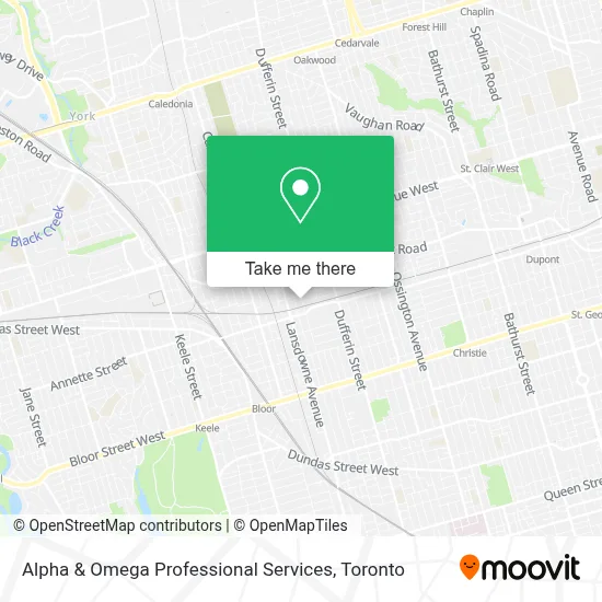 Alpha & Omega Professional Services map
