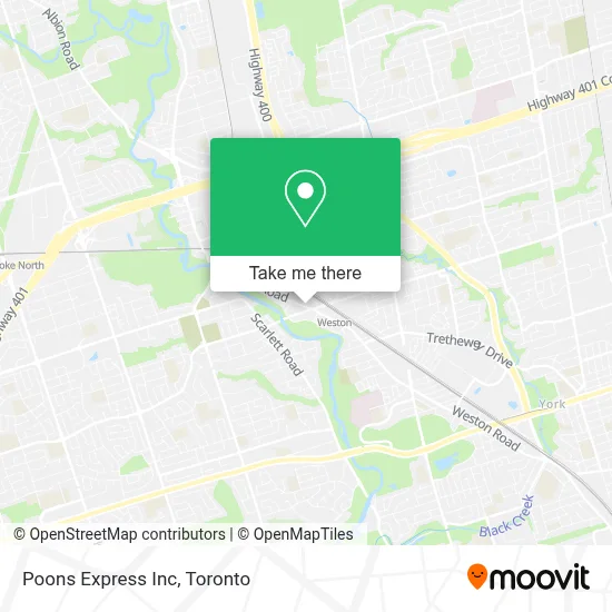 Poons Express Inc map