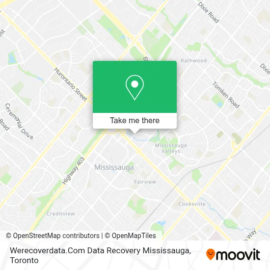 Werecoverdata.Com Data Recovery Mississauga map