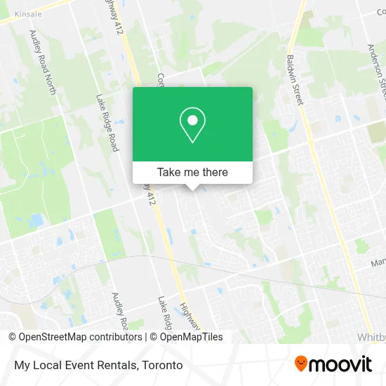 My Local Event Rentals map