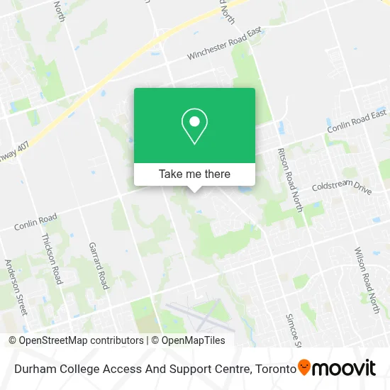 Durham College Access And Support Centre map