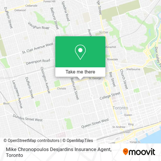 Mike Chronopoulos Desjardins Insurance Agent map