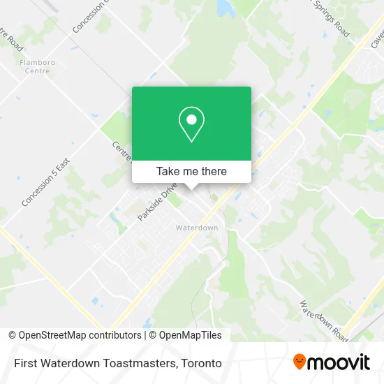 First Waterdown Toastmasters map