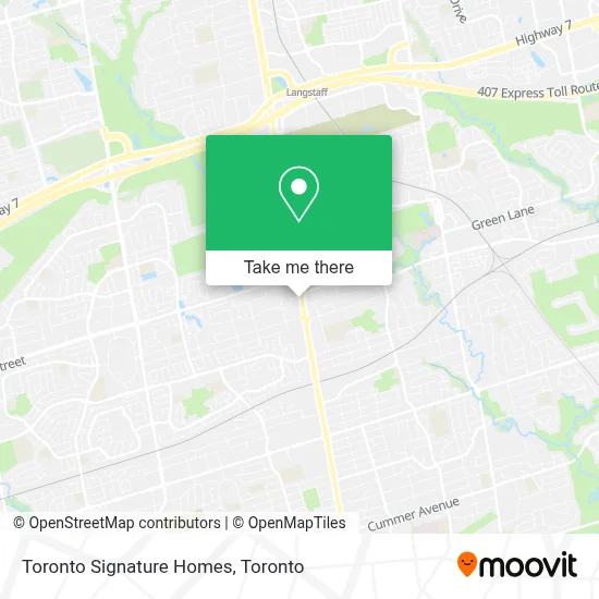 Toronto Signature Homes map