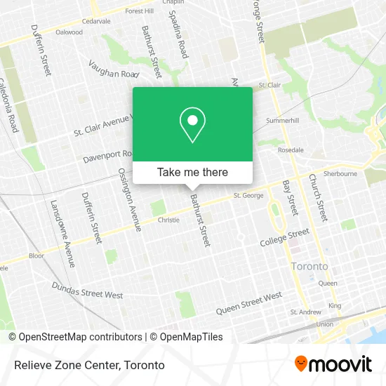 Relieve Zone Center map