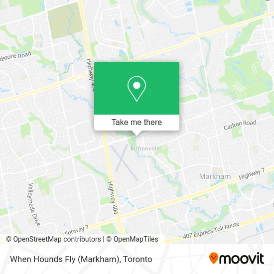 When Hounds Fly (Markham) map