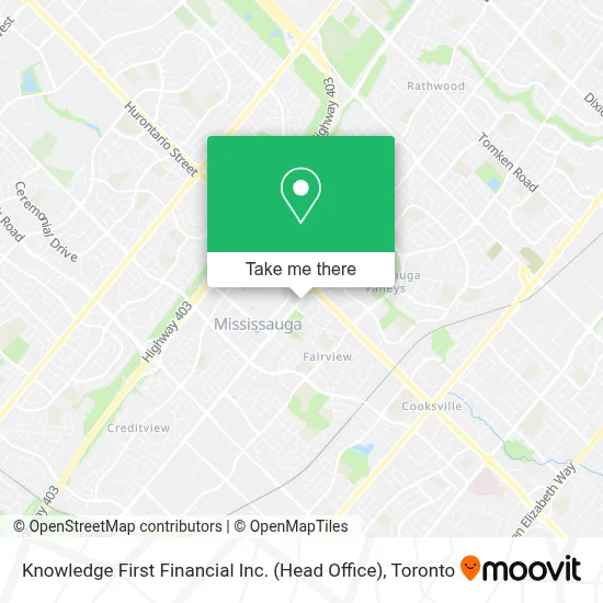 Knowledge First Financial Inc. (Head Office) map