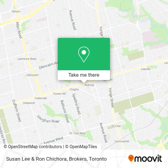 Susan Lee & Ron Chichora, Brokers map