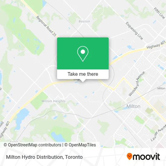 Milton Hydro Distribution map