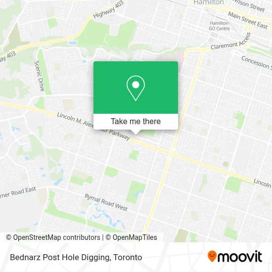 Bednarz Post Hole Digging map