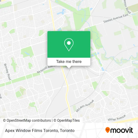 Apex Window Films Toronto map