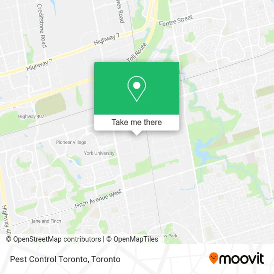 Pest Control Toronto map