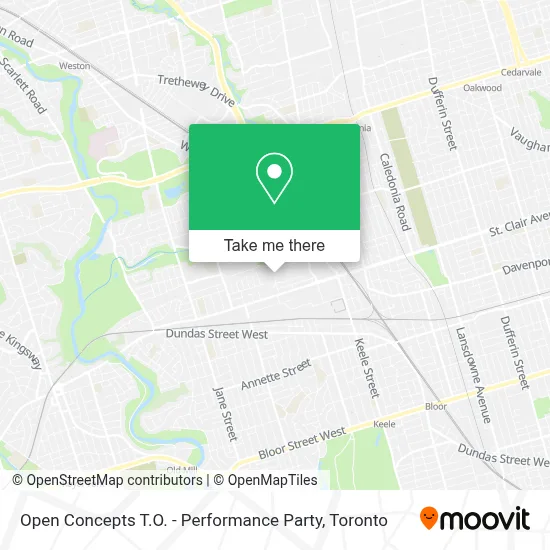 Open Concepts T.O. - Performance Party map
