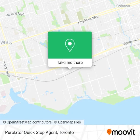 Purolator Quick Stop Agent map