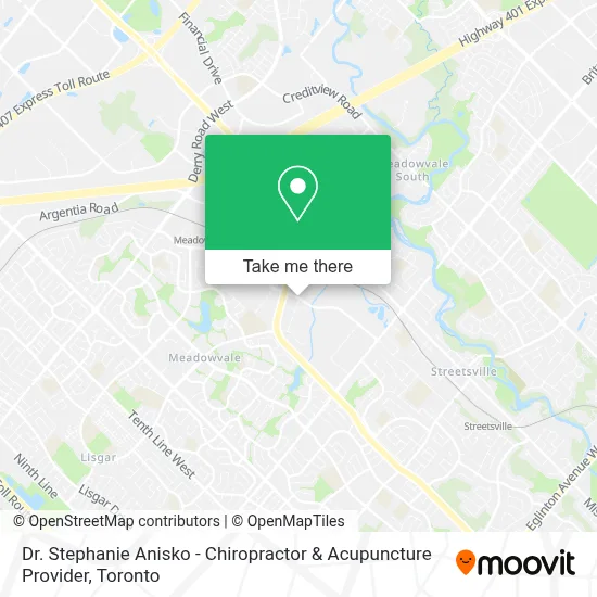 Dr. Stephanie Anisko - Chiropractor & Acupuncture Provider map