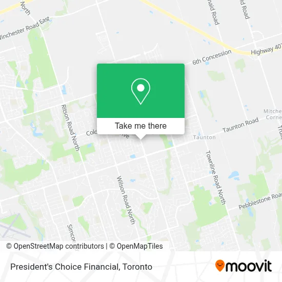 President's Choice Financial map