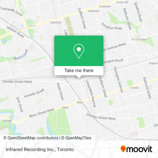 Infrared Recording Inc. map