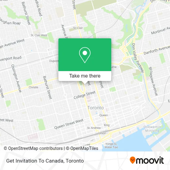 Get Invitation To Canada map