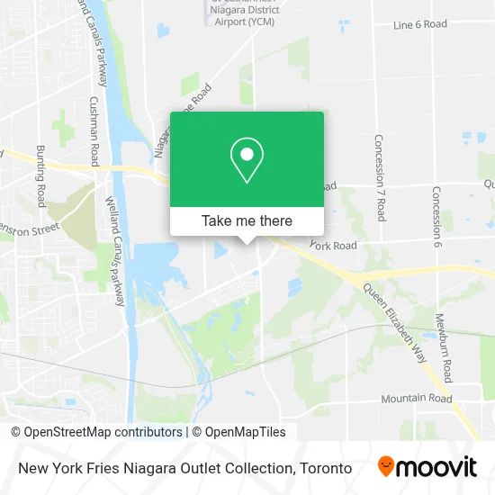 New York Fries Niagara Outlet Collection map