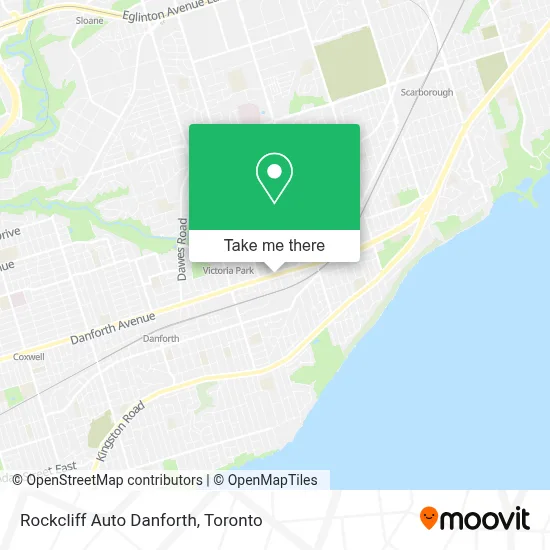 Rockcliff Auto Danforth map