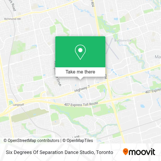 Six Degrees Of Separation Dance Studio map
