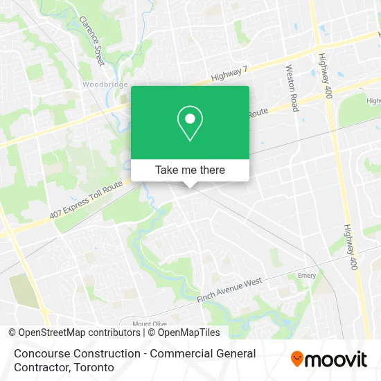 Concourse Construction - Commercial General Contractor map