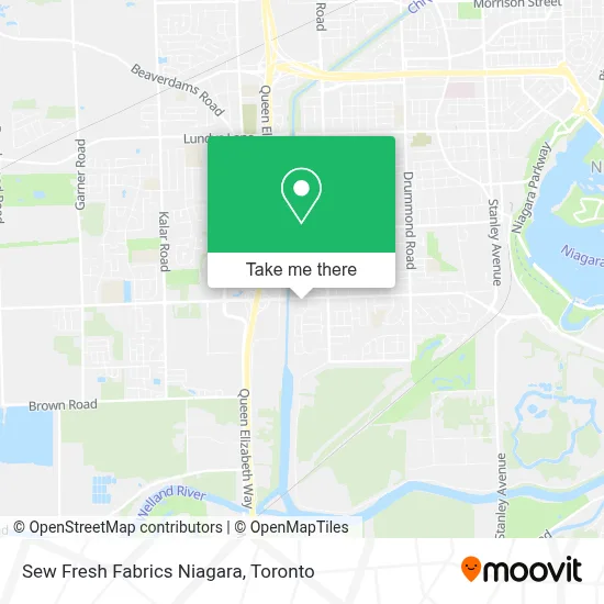 Sew Fresh Fabrics Niagara map
