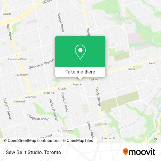 Sew Be It Studio map