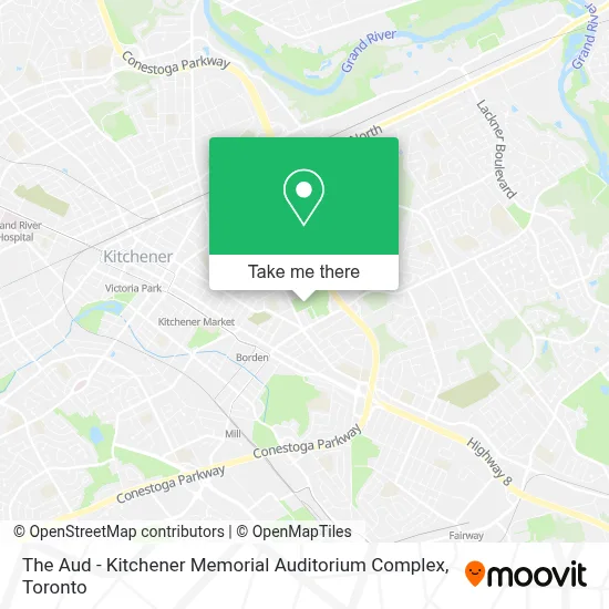 The Aud - Kitchener Memorial Auditorium Complex map