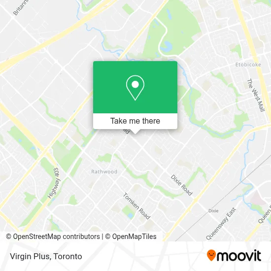 Virgin Plus map