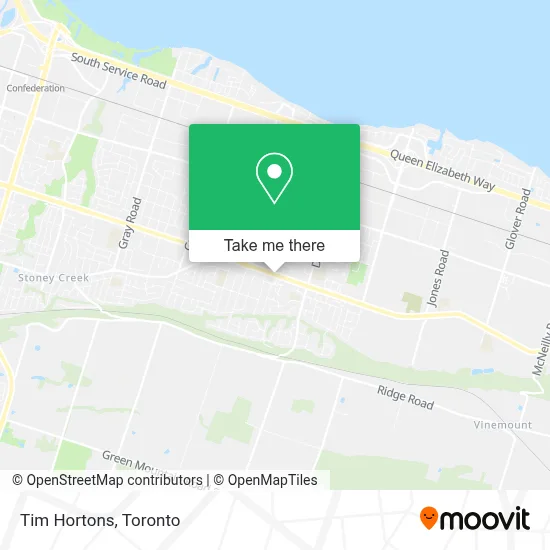 Tim Hortons map