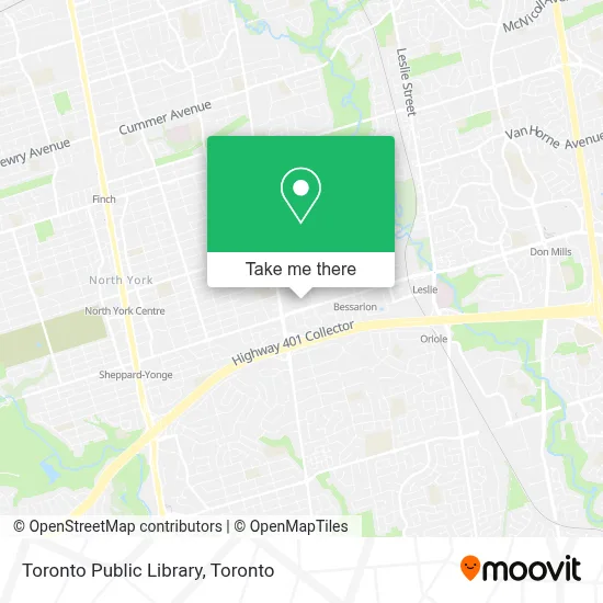 Toronto Public Library map