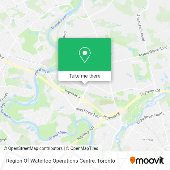 Region Of Waterloo Operations Centre map