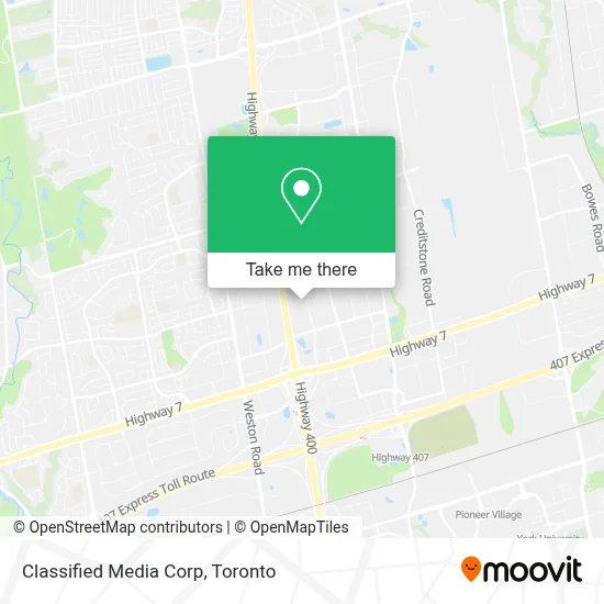 Classified Media Corp map