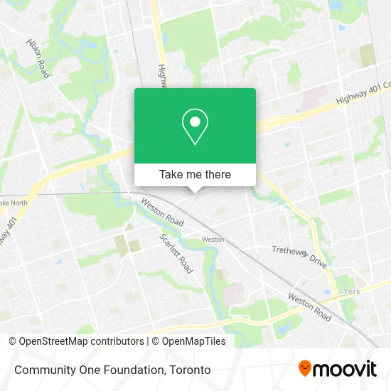 Community One Foundation map