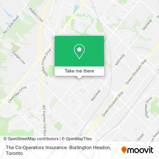 The Co-Operators Insurance -Burlington Headon map