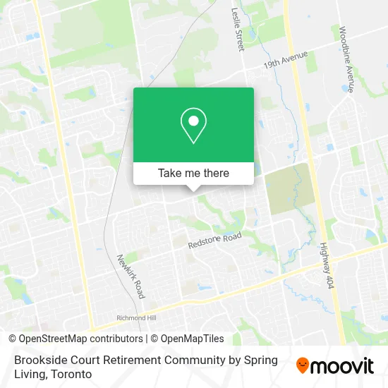 Brookside Court Retirement Community by Spring Living map