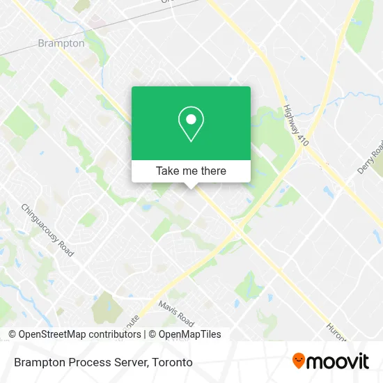 Brampton Process Server map
