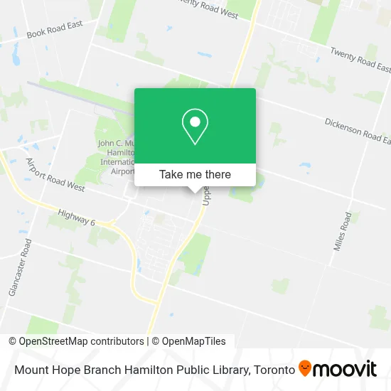Mount Hope Branch Hamilton Public Library map
