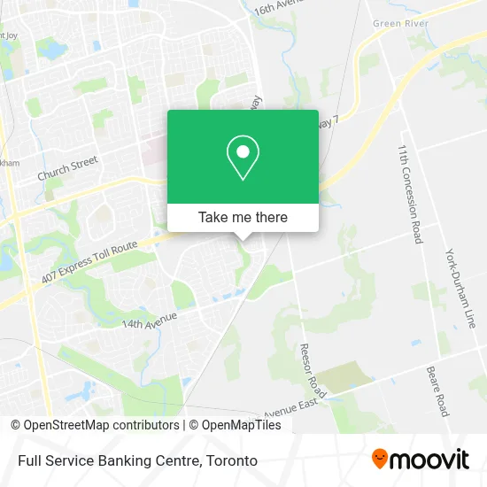 Full Service Banking Centre map